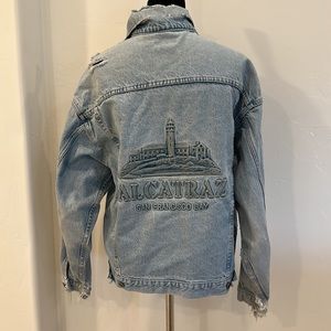 Vintage Made in USA Alcatraz San Francisco Bay Denim Jacket. Size M